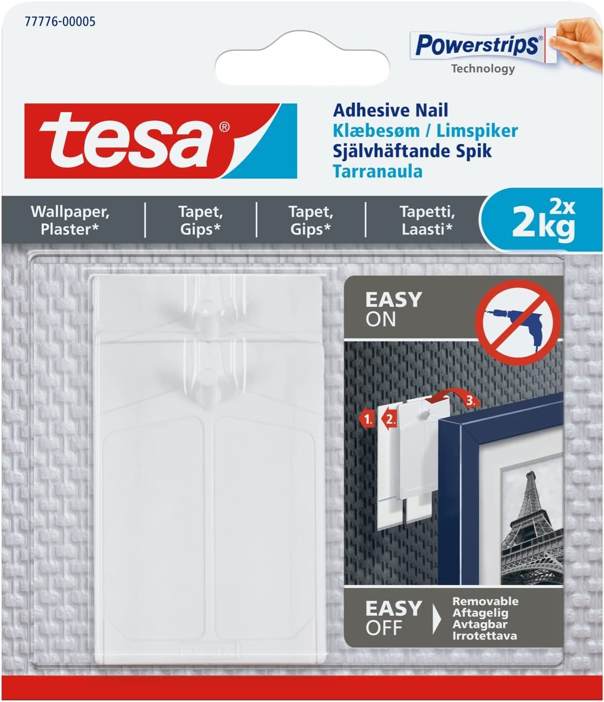 tesa Adhesive Nail for Wallpaper & Plaster 2kg 2 kg