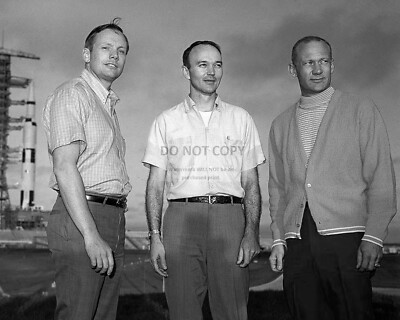 APOLLO 11 CREW THE SATURN V ROCKET ARMSTRONG COLLINS ALDRIN  8X10 PHOTO (BB-193)