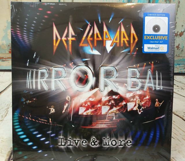 Def Leppard Mirror Ball Live & More Clear Color Vinyl 3x LP Gatefold
