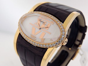 chopard oval diamond watch