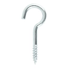 Timco Screw Hooks Hanging Fixings Timber Masonry Versatile Zinc 80mm - Pack of 3
