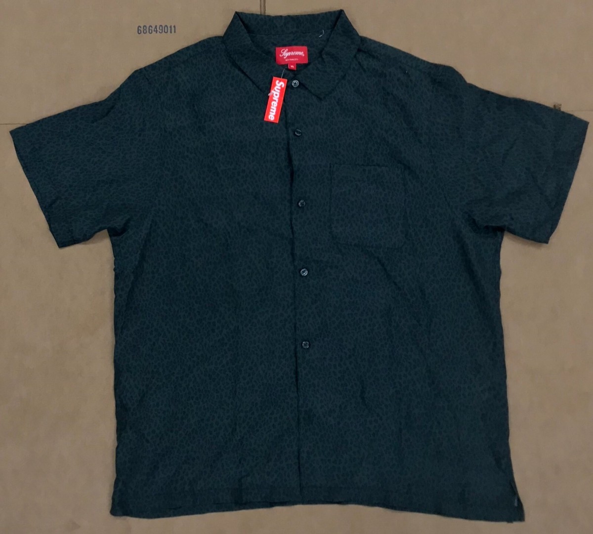 SS22 SUPREME LEOPARD SILK S/S SS BUTTON UP SHIRT CHARCOAL SZ XL | eBay