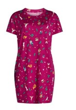 Joyspun Women's SIZE S-M Short Sleeve Sleep Shirt with Pockets