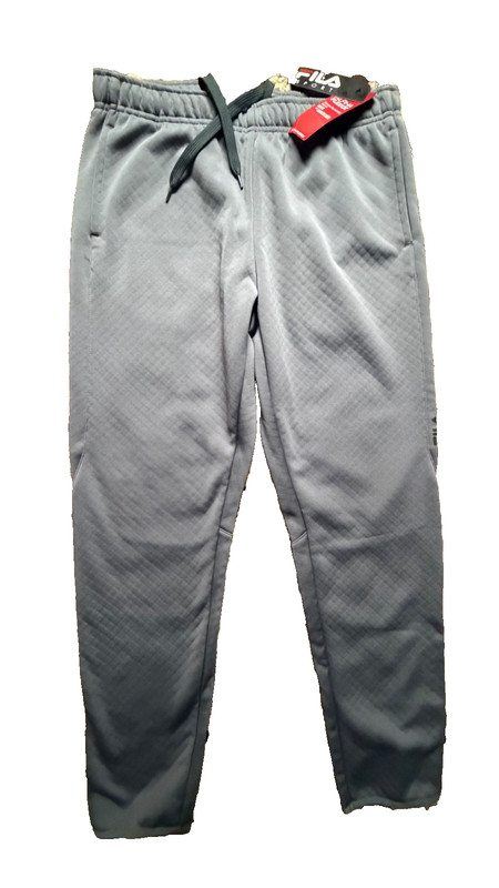 NEW MENS ATHLETIC FILA ALPHA FLEECE SPORT PANTS GRAY PERFORMANCE SIZE Medium M ,