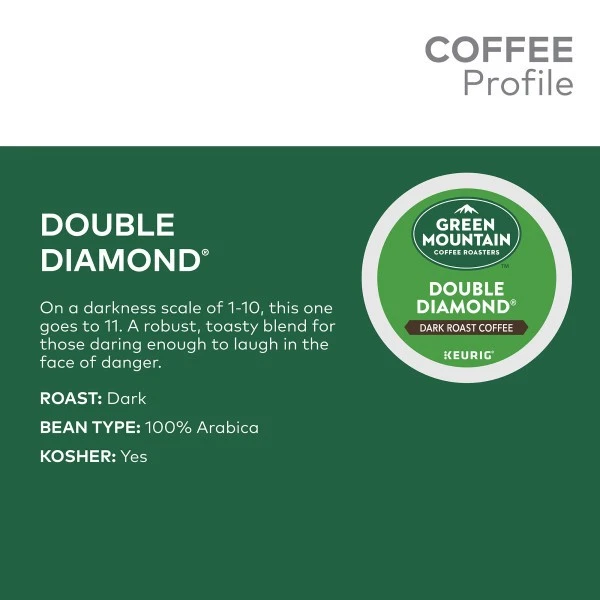 Green Mountain Coffee Double Diamond, Keurig K-Cup Pod, Dark Roast, 96 Count - Image 4 of 4
