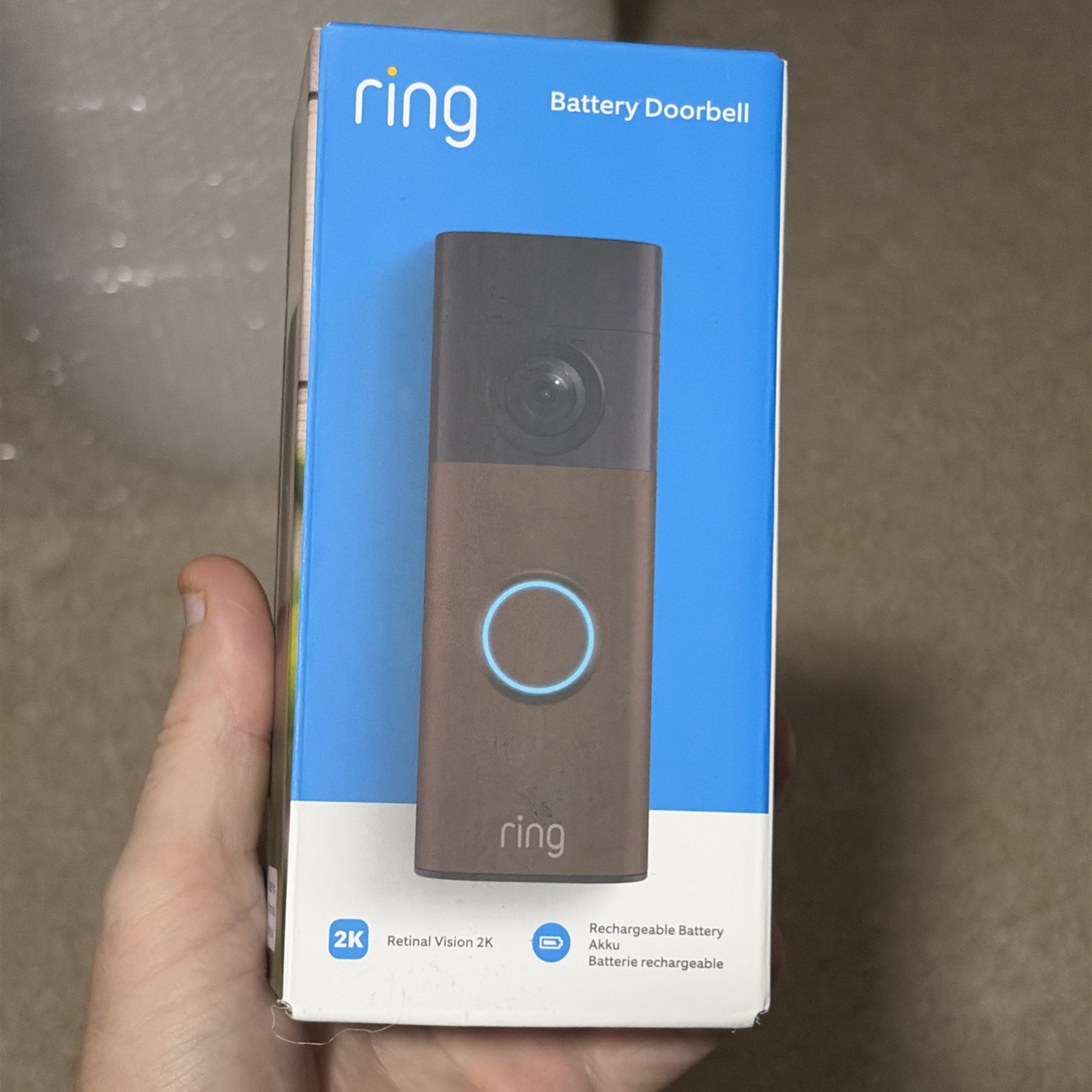 Ring Battery Retinal 2K Video Doorbell Newest Gen - Mocha - Image 4