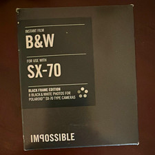 Impossible SX-70 B W Instant Film Black Frame Edition 8 Photos ASA 160