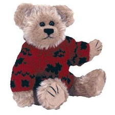 Ty Attic Treasures Bearkhardt Bear in Holiday Sweater Jointed Teddy 8