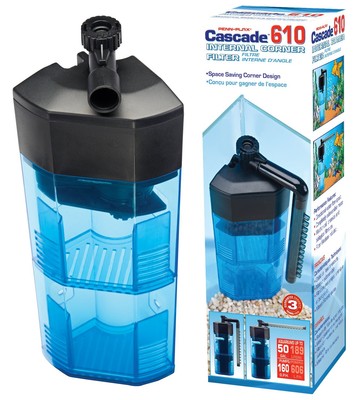 Cascade 610 Fully Submersible Internal Filter for Aquarium Corners   Physical...