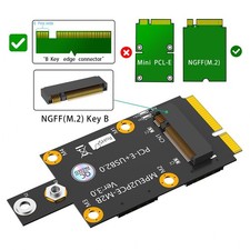 M.2 Key B to Mini PCI-E Adapter with Dual NANO SIM card Slot