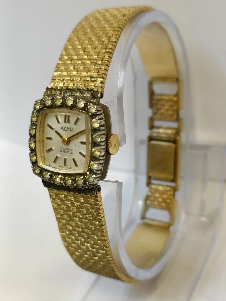 ROAMER 19 JOYAS CUERDA PÁTINA ESFERA BLANCA 4668330 SUIZO MUJER FUNCIONANDO COMPLETO Foto 4 de 4