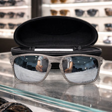 Oakley Style Holbrook Sunglasses Wood Grain Polarized Silver Lens