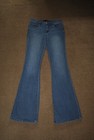 1822 Denim Women’s Size 6 Light Wash Flare Jeans Raw Hem Stretch Boho Y2K — photo 3