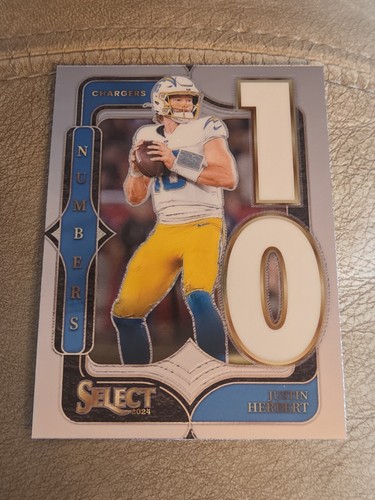 2024 Panini Select Numbers #17 Justin Herbert Los Angeles Chargers