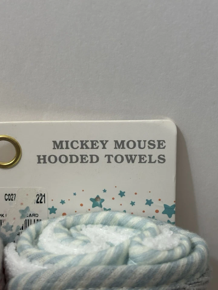 Disney Mickey Mouse Cudlie Paquete de 2 Toallas con Capucha Bebé 26" X 30" Regalos para Bebé Foto 4 de 4