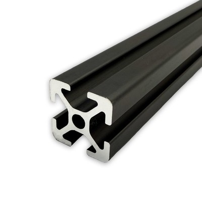 Aluprofil 20x20 | Nut 5 | schwarz | Item kompatibel | Alunut | Nutenprofil | Alu