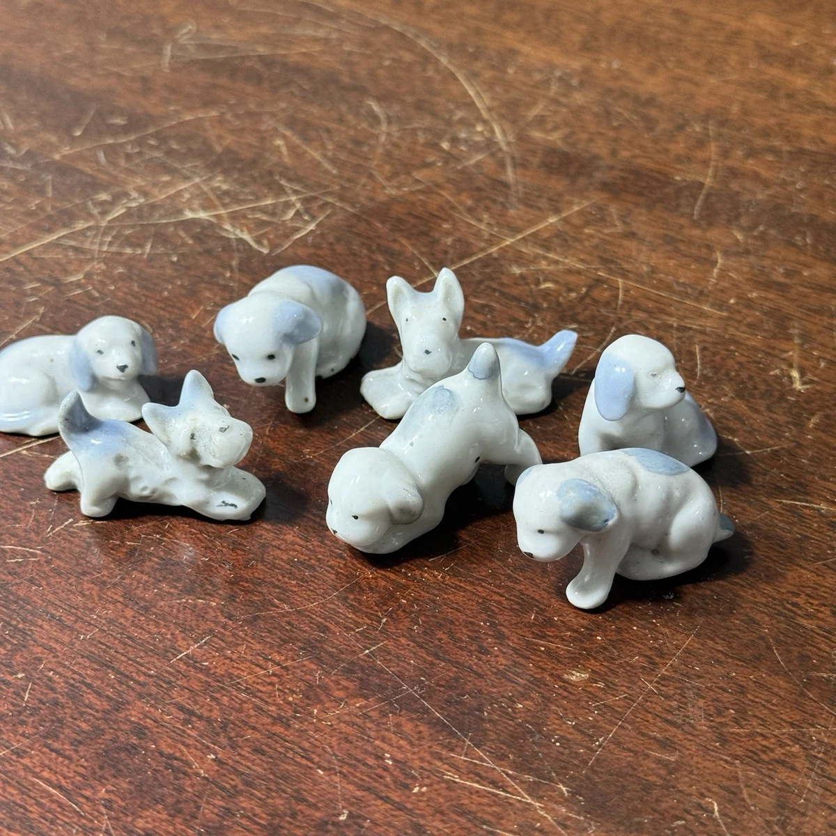 Blue and White Porcelain Figurines Indiana Collectible Animal