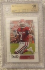 2019 Score - Rookies Kyler Murray #384 Beckett Pristine 10 Gem Mint Rookie Card. rookie card picture