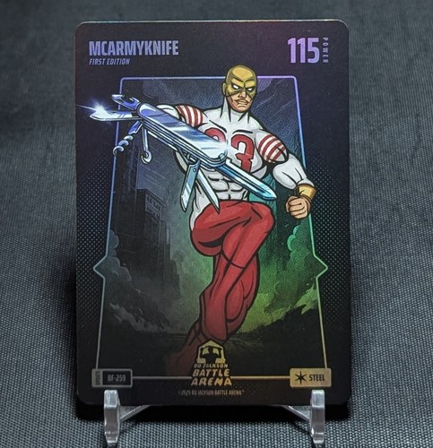 Christian McCaffrey MCCARMYKNIFE Battle Foil 2025 Bo Jackson Battle Arena BF-259
