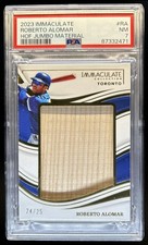 2023 Immaculate Roberto Alomar Hall of Fame Jumbo Materials Bat #/25 PSA 7