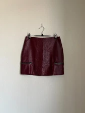 Lovers + Friends Women's Good To Be Bad Mini Skirt in Burgundy Size SMALL