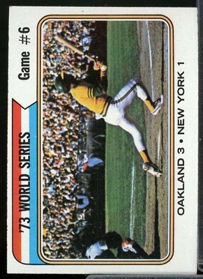 World Series Game 6/Reggie Jackson Card 1974 Topps #477 