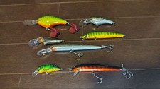 Bagley Hard Lure Set of 8, Used, Vintage Fishing Baits