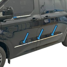 Chrome Side Door Streamer Trims To Fit Ford Transit Custom (2024 5 Piece