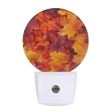 Night Light Fall Leaves Autumn Night Lights Plug into Wall for Girls Boys Roo...