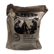 Military MRE Individual Menu 8 Meatballs In Marinara Sauce Single Meal 2025