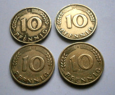 Je 10 Pfennig BANK DEUTSCHER L&Auml;NDER 1949 D F G J * Gratis Versand