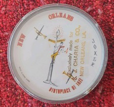 Vintage Round Playing Cards Deck - New Orleans Jazz Theme -S.J. Charia & Co USA