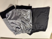 Two Pair Boys Basketball Shorts Polyester Size 14/16 And One - MTA Sport Used