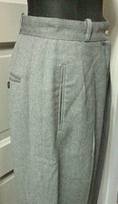 90's LIZ CLAIBORNE Collection Gray Pleated Lined WOOL Pants Slacks 10P