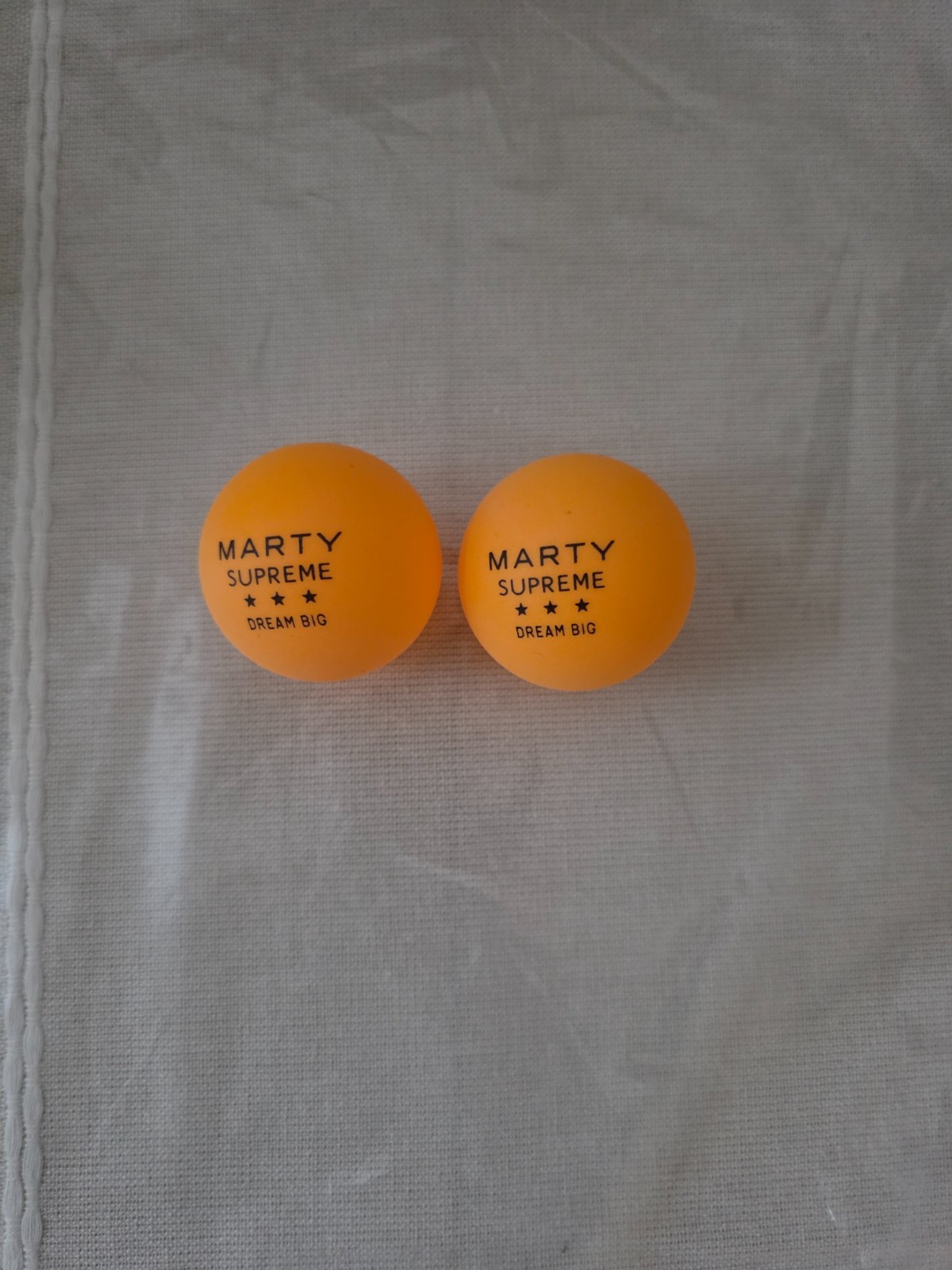Marty Supreme Ping Pong Balls Original Movie Promo 2025 (2 balls)