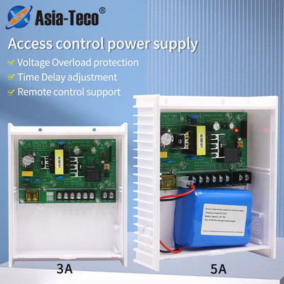 AC 100~240V DC 12V 3A/5A Power Supply Support Backup Battery Interface RFID card