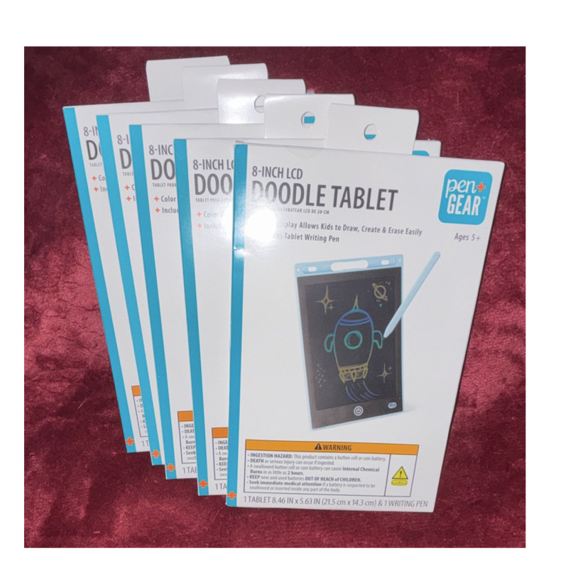 Pen+Gear 8-Inch LCD Doodle Tablet, Color Display, Includes Writing Pen, Ages 5+