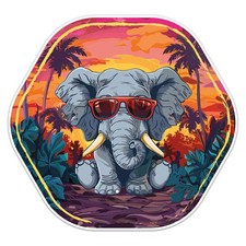 Cool Elephant Sticker Car Bumper Vinyl Decal
