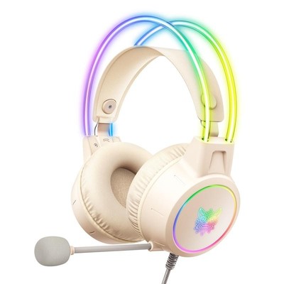 ONIKUMA X15 Pro Symphony kabelgebundene Gaming-Kopfhörer mit Mikrofon (beige)