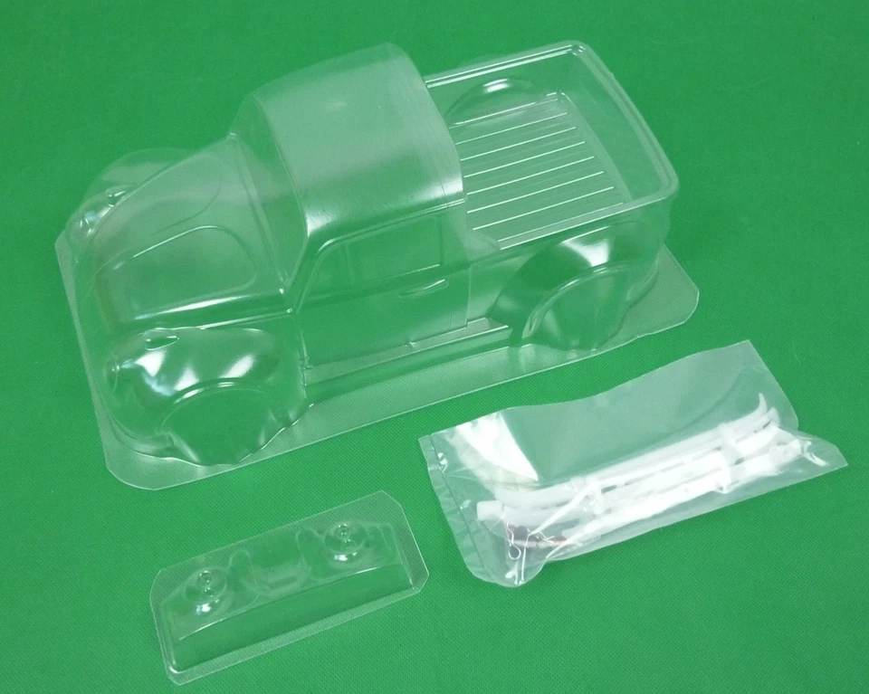 Clear Body Shell Classic VW Beetle UTE for 1:10 RC MINI Tamiya M05 Heineken. - Image 4 of 4