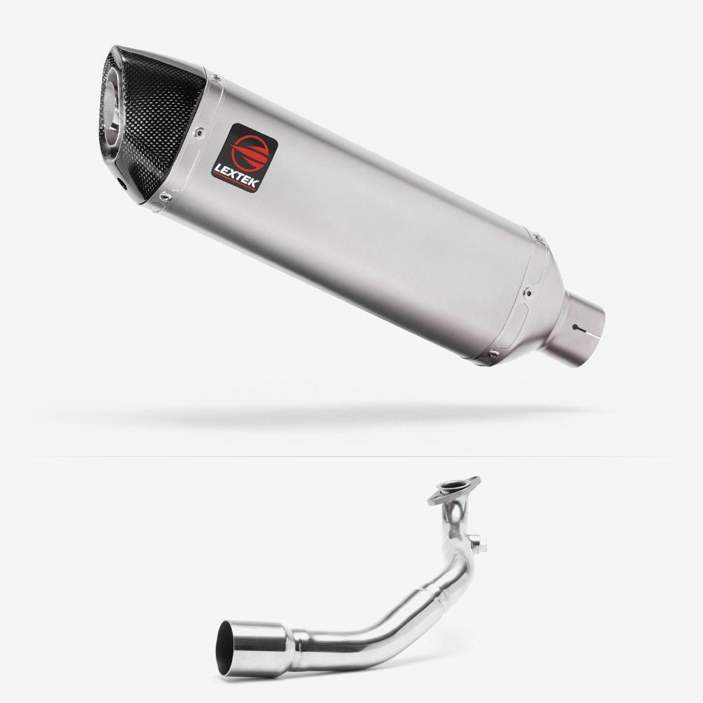 Lextek VP1 Matt S/Steel Exhaust System 300mm for Lexmoto Milano 125