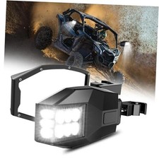 UTV Side View Mirrors with LED Light, RZR White UTV Side Mirrors with Lights