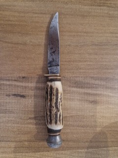 Jagdmesser Solingen mit Horngriff Fahrtenmesser Doppelreh