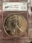 1987 American Silver Eagle $1 ICG MS70 Early Date ASE 1 oz Silver