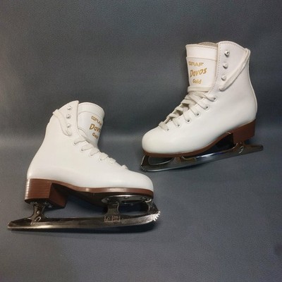 Graf Davos Gold Girls Figure Skates Size 32 