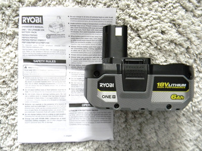 NEW Genuine RYOBI One+ 6Ah 18Volt HIGH PERFORMANCE Lithium-ion Battery- PBP007