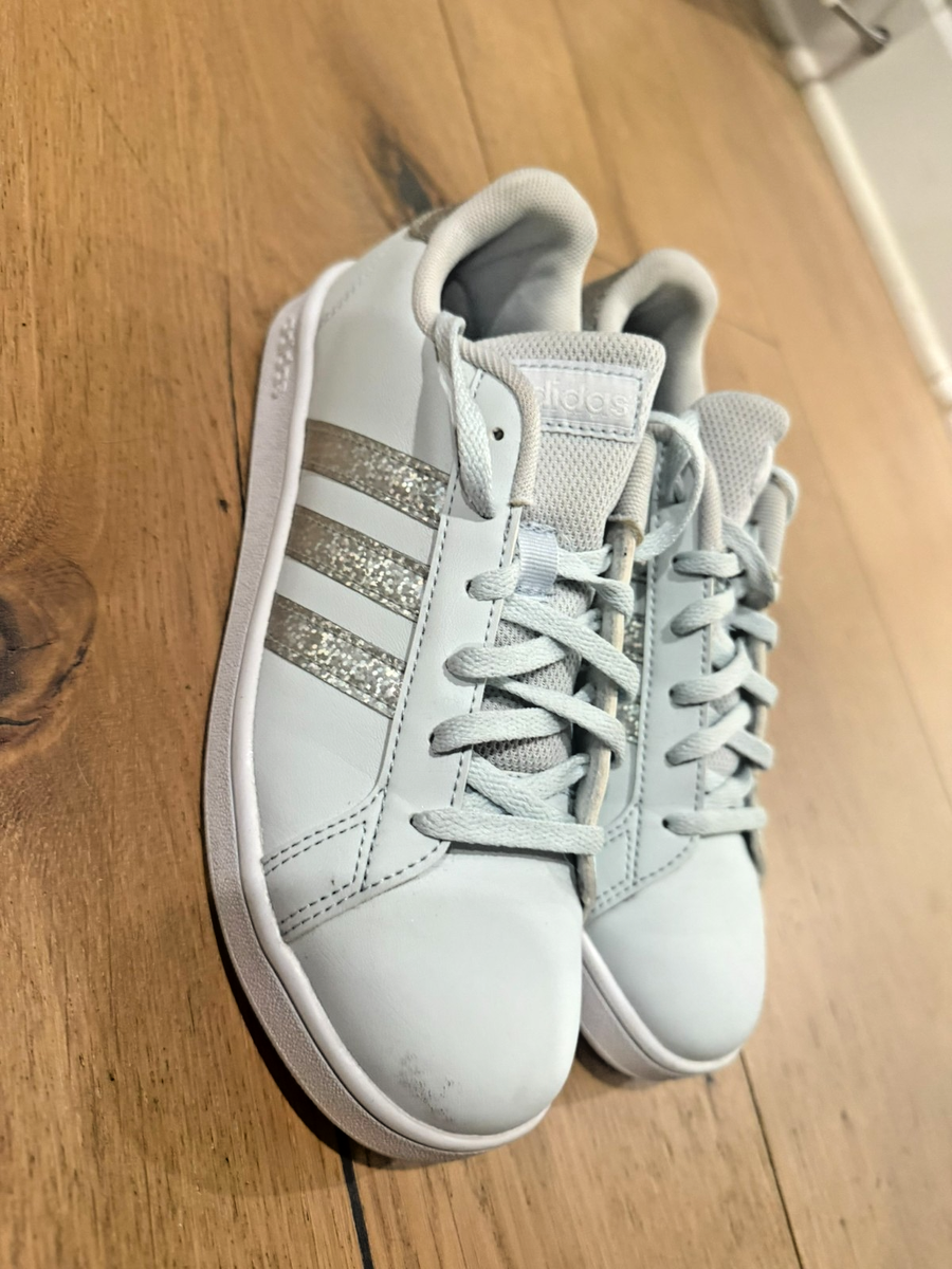 adidas gazelle silver green womens adidas Grand Court Base 2.0 Women's Shoes White main image 0