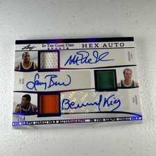 Six Auto 1/4 In The Game Used Relic Leaf 2025 Bird, Magic, Ming, Barkley, King
