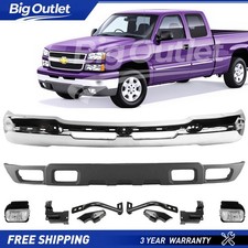 Front Bumper Chrome Air Dam Kit For 2003-2006 Chevy Silverado 2500 Hd 3500 