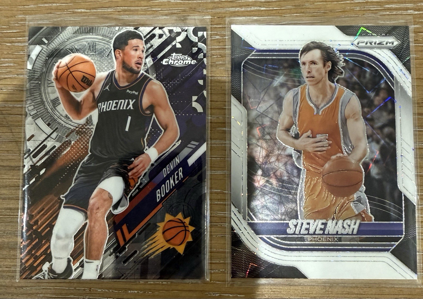 Devin Booker Steve Nash 2 Card Suns Lot 2025-26 Topps Chrome Prizm /99